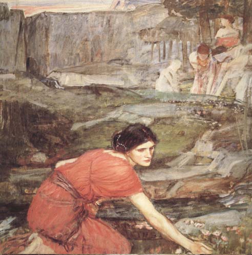 Study:Maiidens picking Flowers by a Stream (mk41)